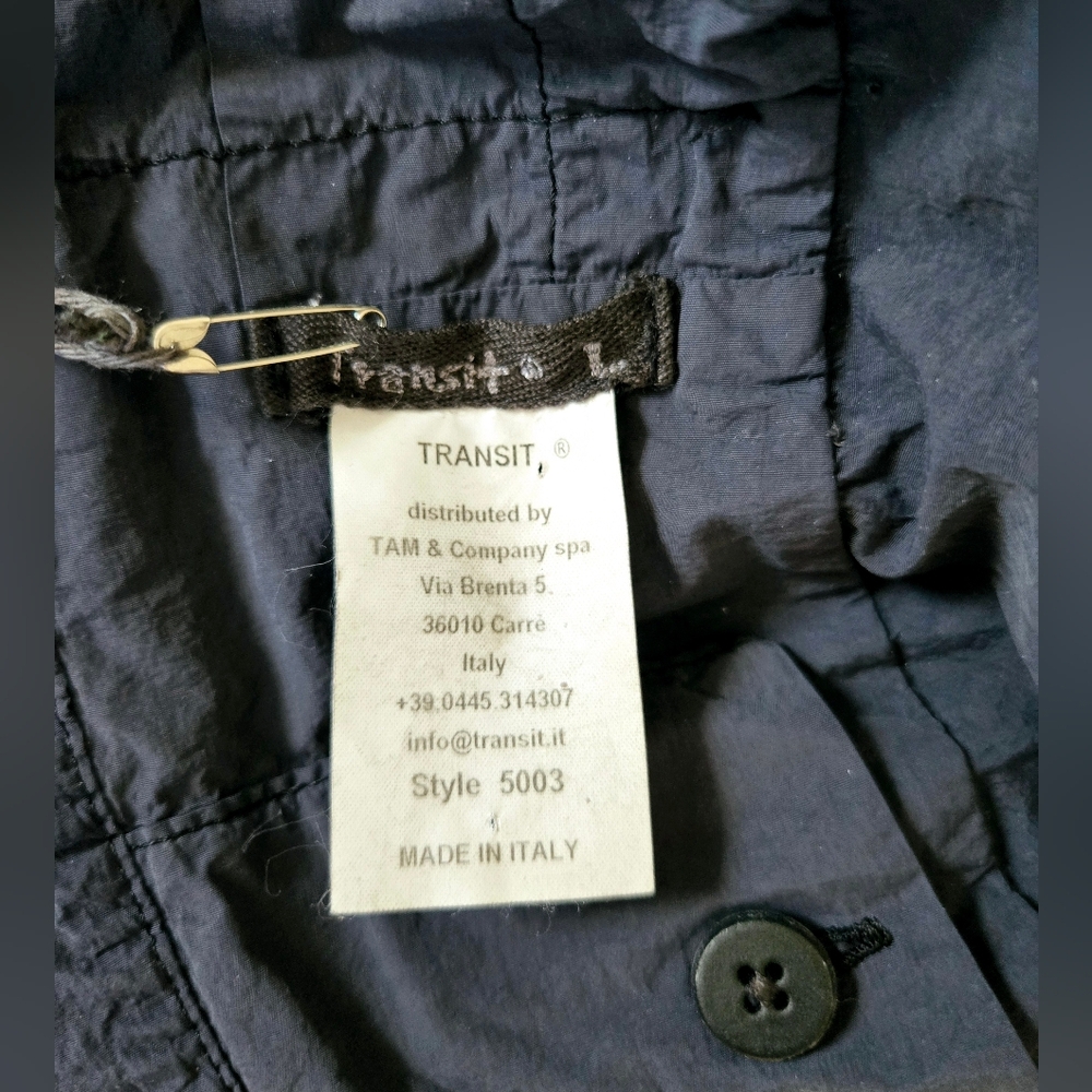 NWT TRANSIT Reversible Water-Repellent Navy Bucket Hat Size:L Made In Italy - Picture 4 of 6
